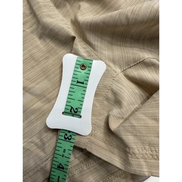 Adidas NWT Womens XL Tan Pacer Training 3-Stripes Heather Woven Shorts - Picture 7 of 8